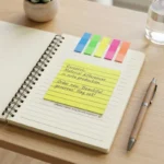 ⁦ملاحظات لاصقة ملونة متعددة الأشكال والأحجام – ستيكي نوت لتنظيم المهام والدراسة مقاس 8×8 سم⁩ - الصورة ⁦9⁩