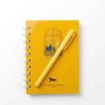 نوت بوك سلك مع قلم بتصميم أنيق – مقاس 14 × 10.5 سم – مفكرة صغيرة للمدرسة والمكتب