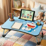 ترابيزة لاب توب محمولة تصميم كرتوني لون أزرق مقاس 60×39 سم قابلة للطي مع حامل موبايل وكوب - الصورة 4