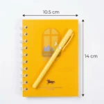 ⁦نوت بوك سلك مع قلم بتصميم أنيق – مقاس 14 × 10.5 سم – مفكرة صغيرة للمدرسة والمكتب⁩ - الصورة ⁦2⁩