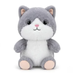 دمية قطة قطيفة كيوت رمادية للأطفال – Plush Cat Toy ناعمة بحجم 26×16 سم للهدايا والديكور