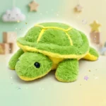 ⁦دمية سلحفاة فرو ناعم للأطفال – حجم 25 سم عرض 22 سم – لعبة محشوة كيوت بجودة عالية⁩ - الصورة ⁦5⁩