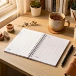 ⁦كشكول بسلك مقاس 21.5×15.5 سم تصميم كيوت تحفيزي – نوت بوك مثالي للمذاكرة وتنظيم اليوم⁩ - الصورة ⁦5⁩