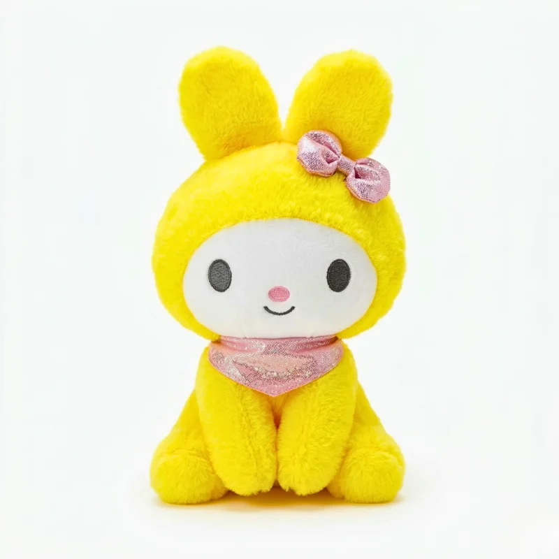 دمية ماي ميلودي قطيفة أصفر 25 سم – لعبة Plush My Melody بعرض 17 سم للأطفال