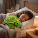 ⁦دمية سلحفاة فرو ناعم للأطفال – حجم 25 سم عرض 22 سم – لعبة محشوة كيوت بجودة عالية⁩ - الصورة ⁦6⁩