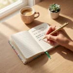 ⁦نوت بوك ميني هارد كوفر تصميم زهور ملونة صغير الحجم عملي وأنيق مقاس 10.5×7.5 سم⁩ - الصورة ⁦7⁩