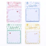 ملاحظات لاصقة مربعة 8×8 سم بتصميم Watercolor كيوت – 50 ورقة Sticky Notes للمذاكرة والتنظيم (4 أشكال متنوعة)