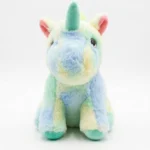 ⁦دمية يونيكورن فرو ناعم للأطفال – حجم 20 سم عرض 13 سم – لعبة محشوة ملونة كيوت 🦄⁩ - الصورة ⁦2⁩