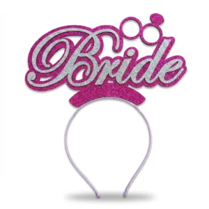 هيد باند Bride فوشيا وفضي 1 قطعة – إكسسوار حفلات وخطوبة مميز
