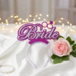 ⁦هيد باند Bride للعروسة بتصميم لامع أنيق – إكسسوار حفلات وخطوبة مميز بألوان متعددة⁩ - الصورة ⁦9⁩