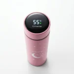 ⁦مج حراري بشاشة ديجيتال بتصميم النجوم والقمر – زجاجة حرارية 500 مل لعرض درجة الحرارة⁩ - الصورة ⁦5⁩