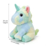 ⁦دمية يونيكورن فرو ناعم للأطفال – حجم 20 سم عرض 13 سم – لعبة محشوة ملونة كيوت 🦄⁩ - الصورة ⁦3⁩