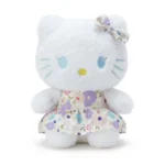دمية هيلو كيتي بفستان مزخرف – Hello Kitty للأطفال بحجم 24 سم ارتفاع × 18 سم عرض