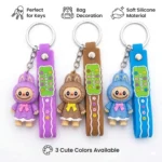 دلاية مفاتيح لابوبو Labubu سيليكون 10 سم – ميدالية مفاتيح وشنط بشخصية كرتونية لطيفة