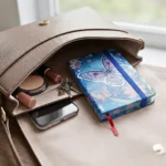 ⁦نوت بوك هارد كوفر صغيرة تصميم فراشات ملونة مقاس 10.5×7.5 سم برباط مطاطي⁩ - الصورة ⁦5⁩