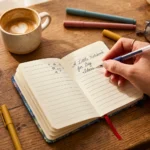 ⁦نوت بوك هارد كوفر صغيرة تصميم فراشات ملونة مقاس 10.5×7.5 سم برباط مطاطي⁩ - الصورة ⁦6⁩