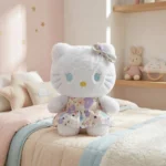دمية هيلو كيتي بفستان مزخرف – Hello Kitty للأطفال بحجم 24 سم ارتفاع × 18 سم عرض - الصورة 5