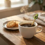 ⁦طقم ملاعق أفوكادو 6 قطع – ملاعق ذهبية بديكور Avocado كيوت لتقديم القهوة والحلويات⁩ - الصورة ⁦6⁩