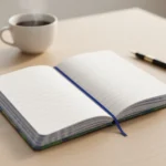 ⁦نوت بوك حجم وسط 14×9 سم تصميم فان جوخ هارد كوفر برباط مطاطي⁩ - الصورة ⁦4⁩