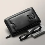 محفظة يد رجالي جلد اسود Zuolidaishu بسحاب وسوار يد – محفظة طويلة متعددة الجيوب مقاس 22×12 سم - الصورة 6