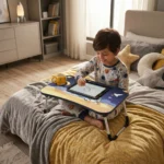 ⁦طربيزة لاب للأطفال تصميم فضاء مع حامل كوب – مقاس 60×39 سم مريحة وخفيفة⁩ - الصورة ⁦7⁩