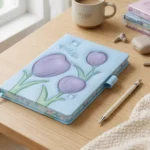 ⁦نوت بوك هارد كوفر بتصميم زهور التوليب – مقاس 21×14 سم – دفتر أنيق للمذاكرة وتدوين الملاحظات⁩ - الصورة ⁦7⁩