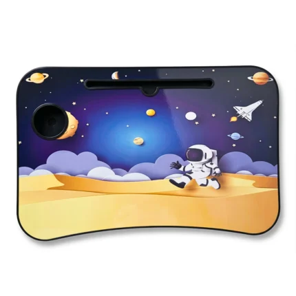 طربيزة لاب للأطفال تصميم فضاء مع حامل كوب – مقاس 60×39 سم مريحة وخفيفة