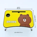 ⁦طربيزة لاب توب للأطفال تصميم كرتوني مع حامل كوب – مقاس 60×39 سم وارتفاع 27 سم⁩ - الصورة ⁦4⁩