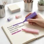 ⁦هايلايتر جليتر 3 ألوان لامعة – أقلام تحديد بألوان مميزة للدراسة والمذاكرة⁩ - الصورة ⁦5⁩