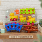 لعبة قطار البط للأطفال 21 قطعة بالموسيقى والإضاءة لتنمية المهارات والمرح - الصورة 3