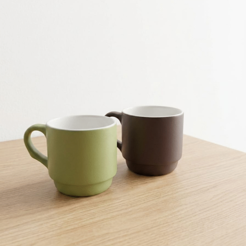 مج بورسلين 300 ملي أنيق بألوان عصرية – كوب قهوة وشاي عملي للاستخدام اليومي