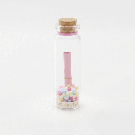 رسائل السعادة – زجاجة رسائل حب وذكريات 7.5 سم هدية رومانسية مميزة