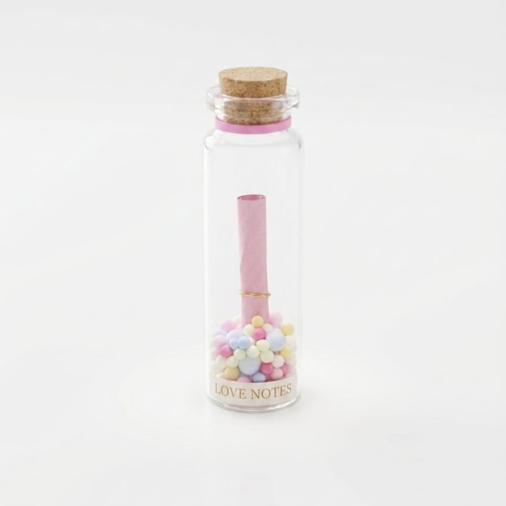 4 رسائل السعادة – زجاجة رسائل حب وذكريات 7.5 سم هدية رومانسية مميزة