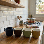 ⁦مج بورسلين 300 ملي أنيق بألوان عصرية – كوب قهوة وشاي عملي للاستخدام اليومي⁩ - الصورة ⁦4⁩