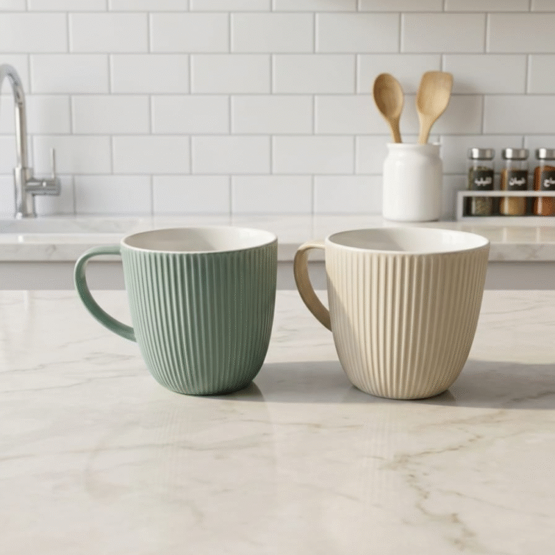 مج بورسلين ايكيا 300 مل – كوب سيراميك أنيق للمشروبات الساخنة والباردة