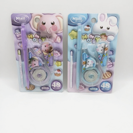 كوريكتور 2 شريط 6 متر مع قلم 3 في 1 بتصميم كيوت للأطفال والطلاب