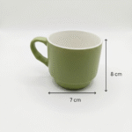 ⁦مج بورسلين 300 ملي أنيق بألوان عصرية – كوب قهوة وشاي عملي للاستخدام اليومي⁩ - الصورة ⁦5⁩