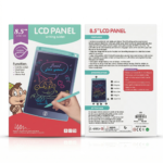 ⁦لوح كتابة LCD 8.5 بوصة للأطفال مع قلم – شاشة كتابة إلكترونية 22 × 14.5 سم قابلة للمسح⁩ - الصورة ⁦4⁩