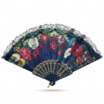 مروحة يد قابلة للطي 1 قطعة – لون كحلي أو أحمر فاخر