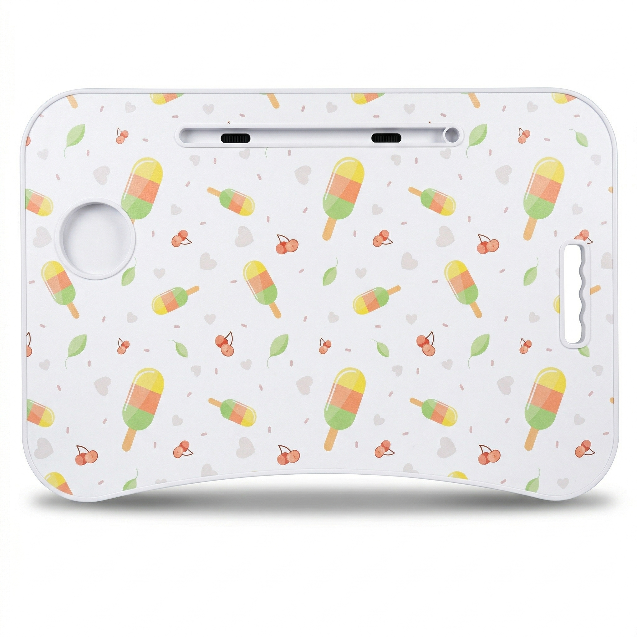 Gemini_Generated_Image_6hts796hts796hts ترابيزة لابتوب قابلة للطي 60×39 سم بتصميم آيس كريم – ترابيزة سرير للمذاكرة والعمل