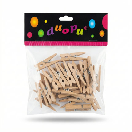 مشابك خشب صغيرة 25 قطعة لون طبيعي للديكور وتعليق الصور