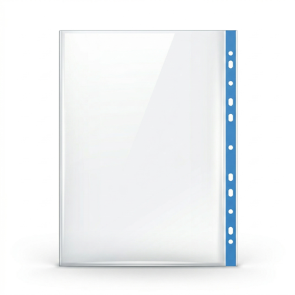 حافظة أوراق شفافة A4 مقاس 30 × 22 سم – ملف جيوب مثقّب للمستندات