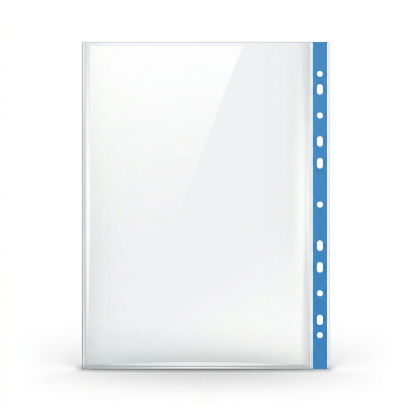 حافظة أوراق شفافة A4 مقاس 30 × 22 سم – ملف جيوب مثقّب للمستندات