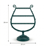 ستاند منظم إكسسوارات بلاستيك أخضر 28×20 سم للتسريحة وغرفة النوم - الصورة 2