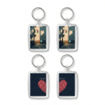 كارت هدية 2 ميدالية مفاتيح أكريليك – هدية مميزة للأصدقاء والأحباب