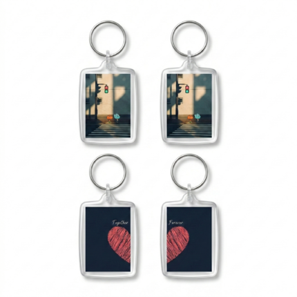 كارت هدية 2 ميدالية مفاتيح أكريليك – هدية مميزة للأصدقاء والأحباب