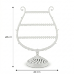 منظم إكسسوارات بلاستيك أبيض 28×20 سم – ستاند أنيق للحلق والسلاسل - الصورة 2