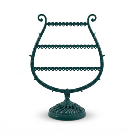 ستاند منظم إكسسوارات بلاستيك أخضر 28×20 سم للتسريحة وغرفة النوم