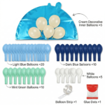 طقم بالونات شركة المرعبين المحدودة 55 قطعة أزرق وكحلي وأبيض – Balloon Arch Kit - الصورة 2