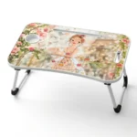 ترابيزة لابتوب 60×39 سم بتصميم بناتي أنيق مع حامل كوب وفتحة تابلت - الصورة 3